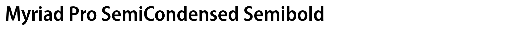Myriad Pro SemiCondensed Semibold image